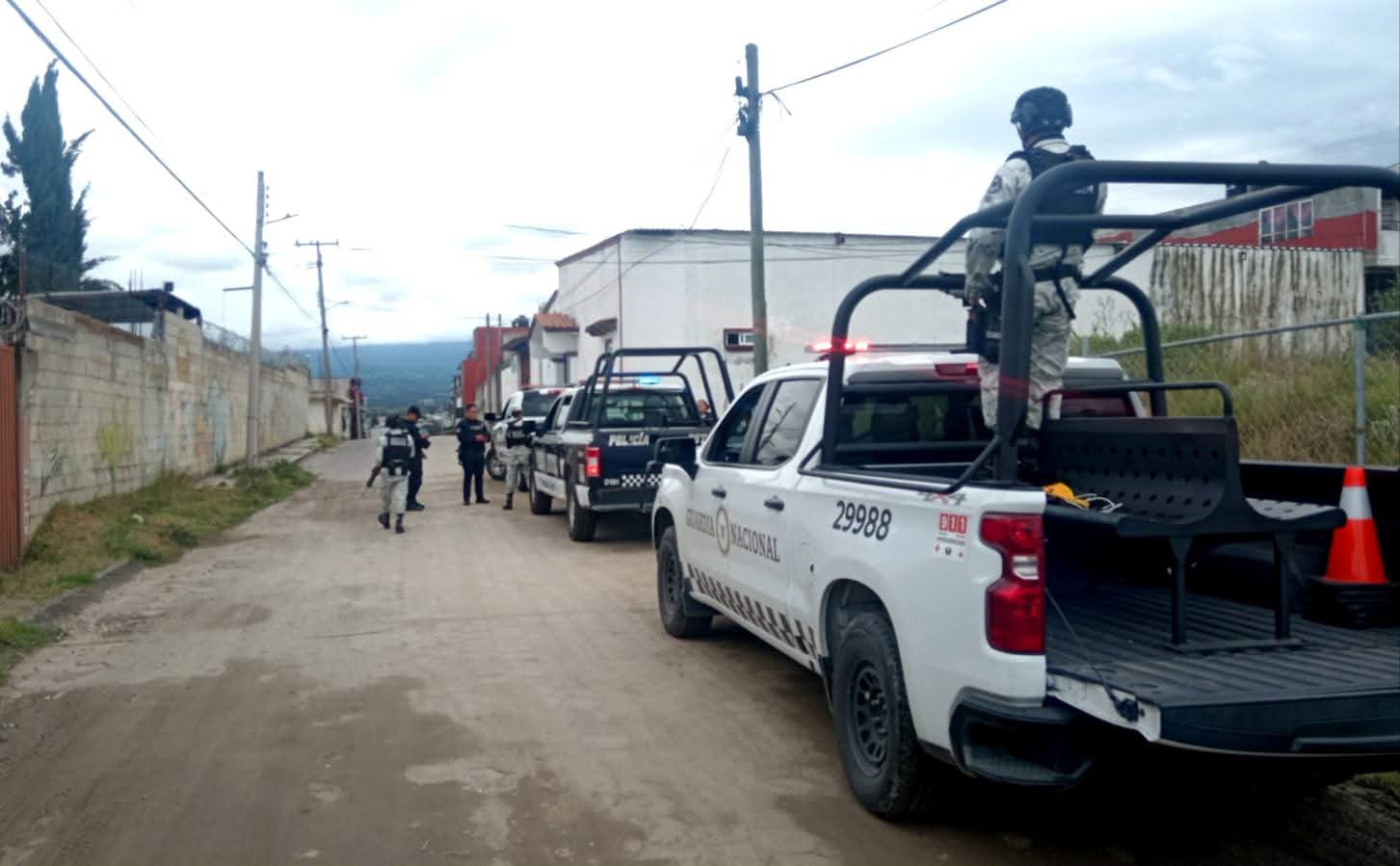 Participan GN y SSC en operativo "Cero Tolerancia" en Chiautempan