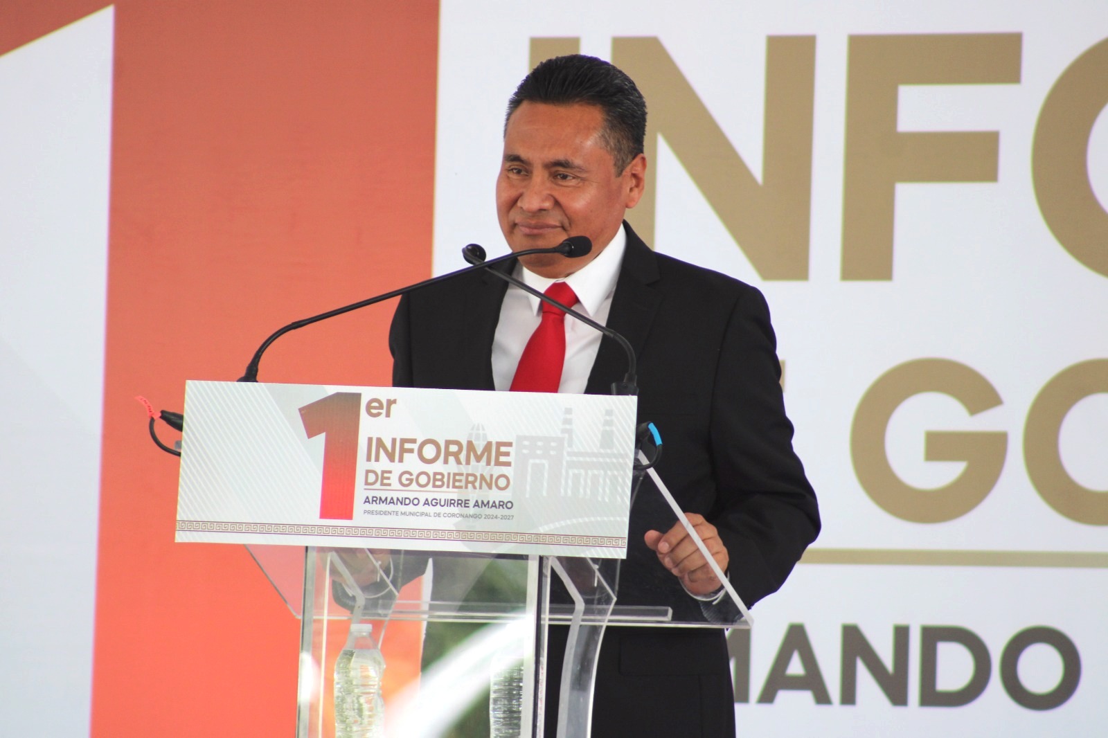 Armando Aguirre rinde informe con avances en seguridad, obra pública y desarrollo social