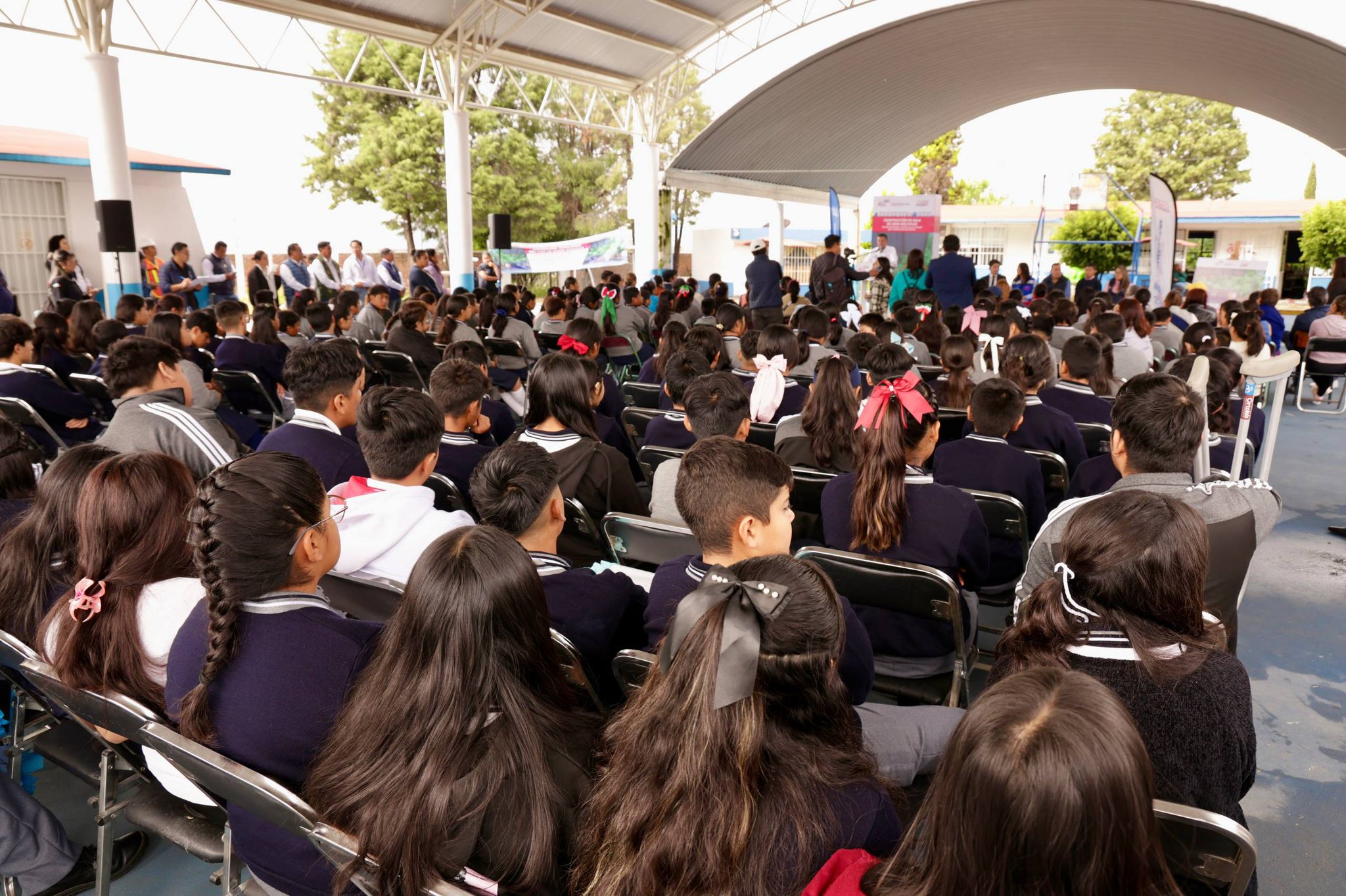Guadalupe Cuautle impulsa obras de infraestructura urbana y educativa en juntas auxiliares de San Andrés Cholula