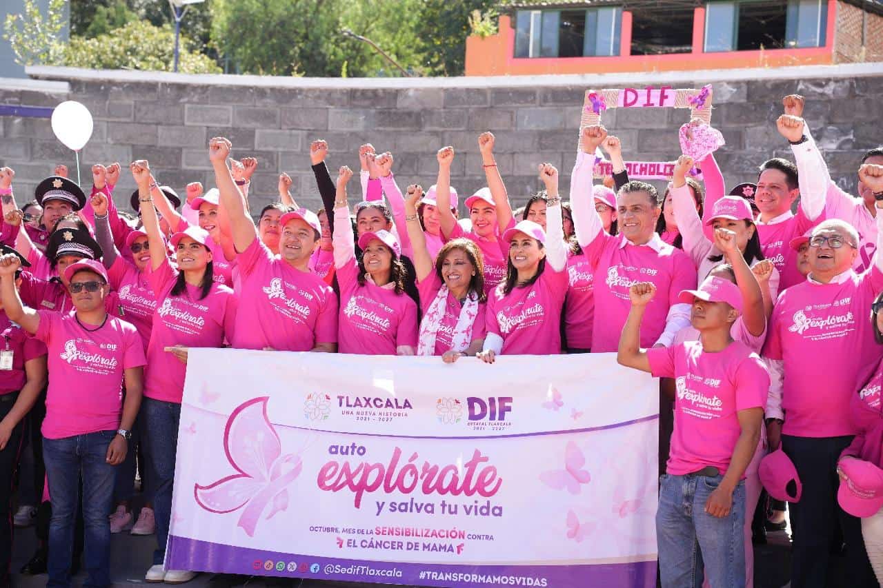 Tlaxcala avanza en salud femenina con la Caminata Rosa y prevención del cáncer
