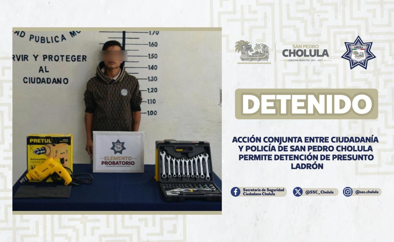 Acción ciudadana y respuesta policial permiten detención de presunto ladrón en Manantiales
