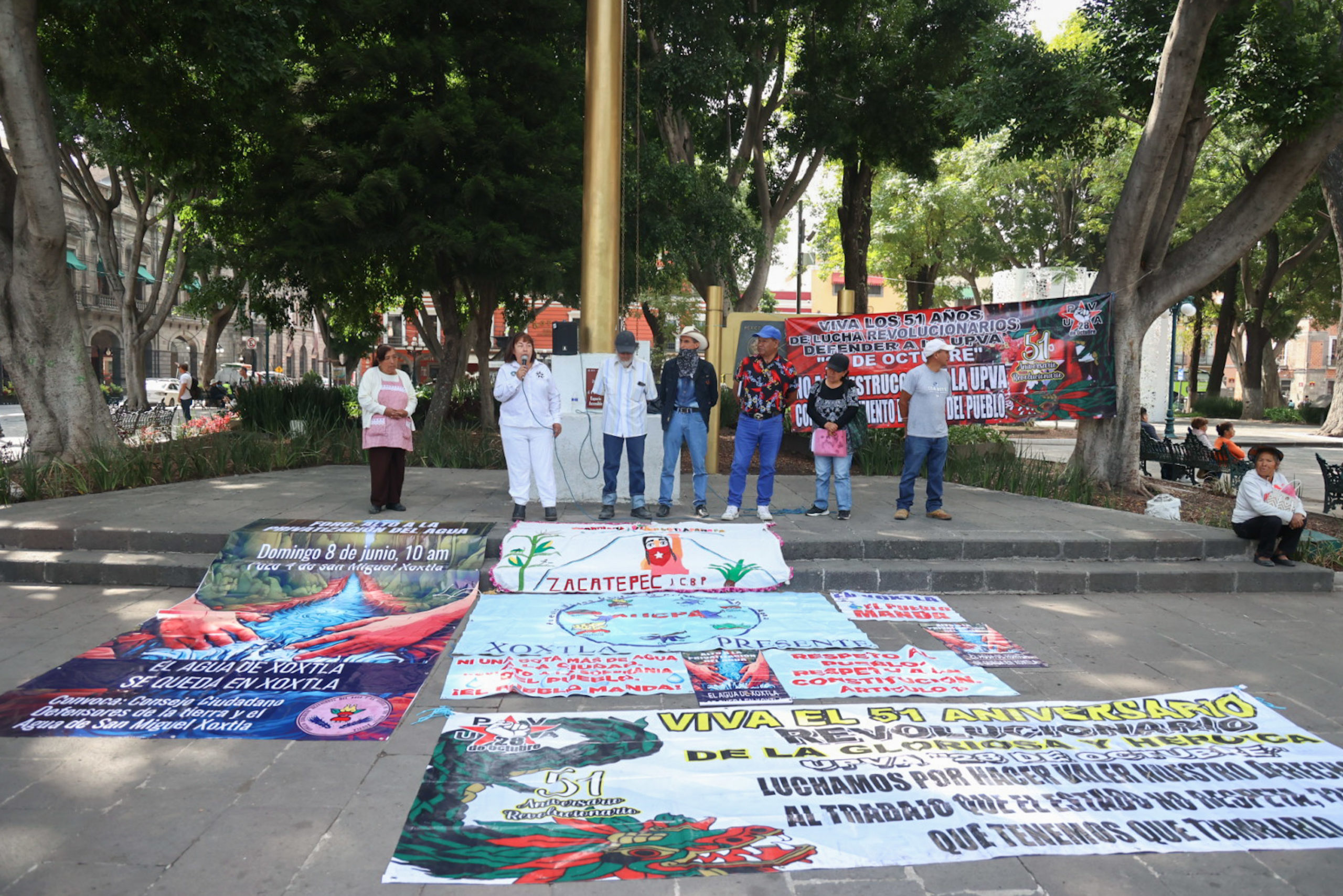 Tensión en Xoxtla: pobladores acusan provocaciones por defensa del agua