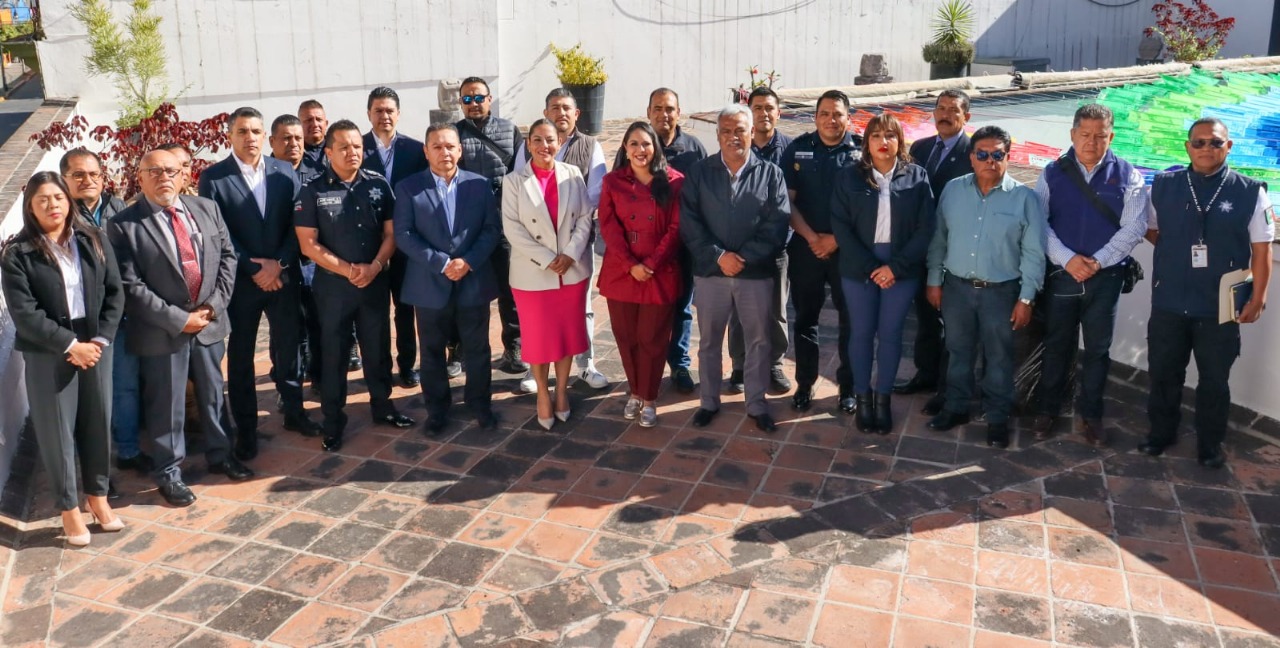 Por un San Pedro Cholula más seguro, Tonantzin Fernández encabeza Mesa de Seguridad Intermunicipal