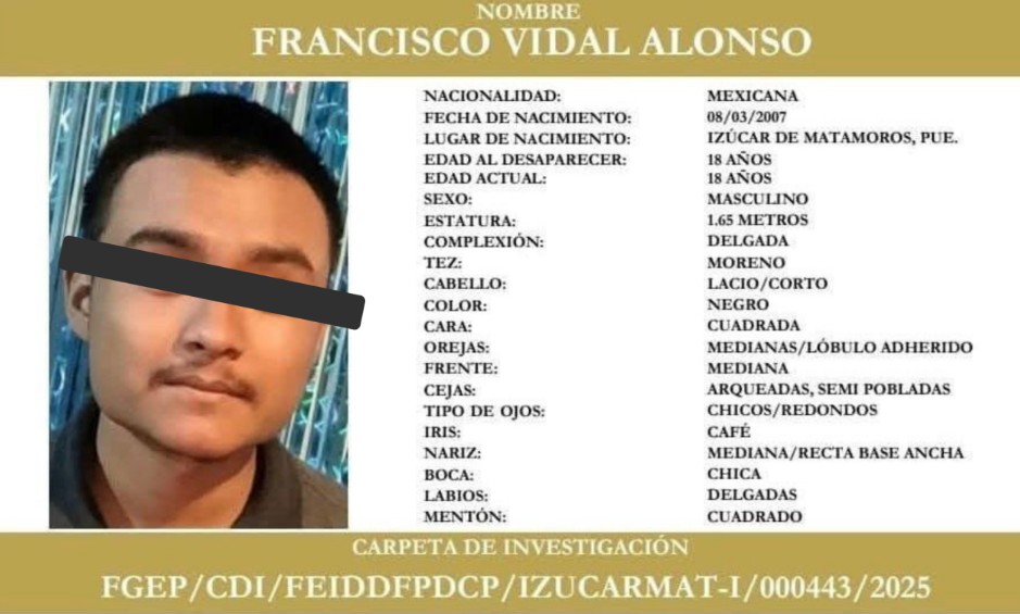 Joven de Chietla hallado sin vida en Zacatecas