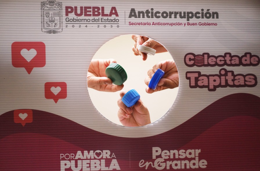 Colecta de tapitas con causa en Puebla