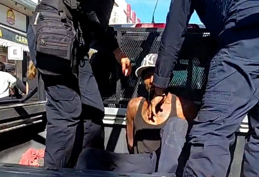 Detención del agresor