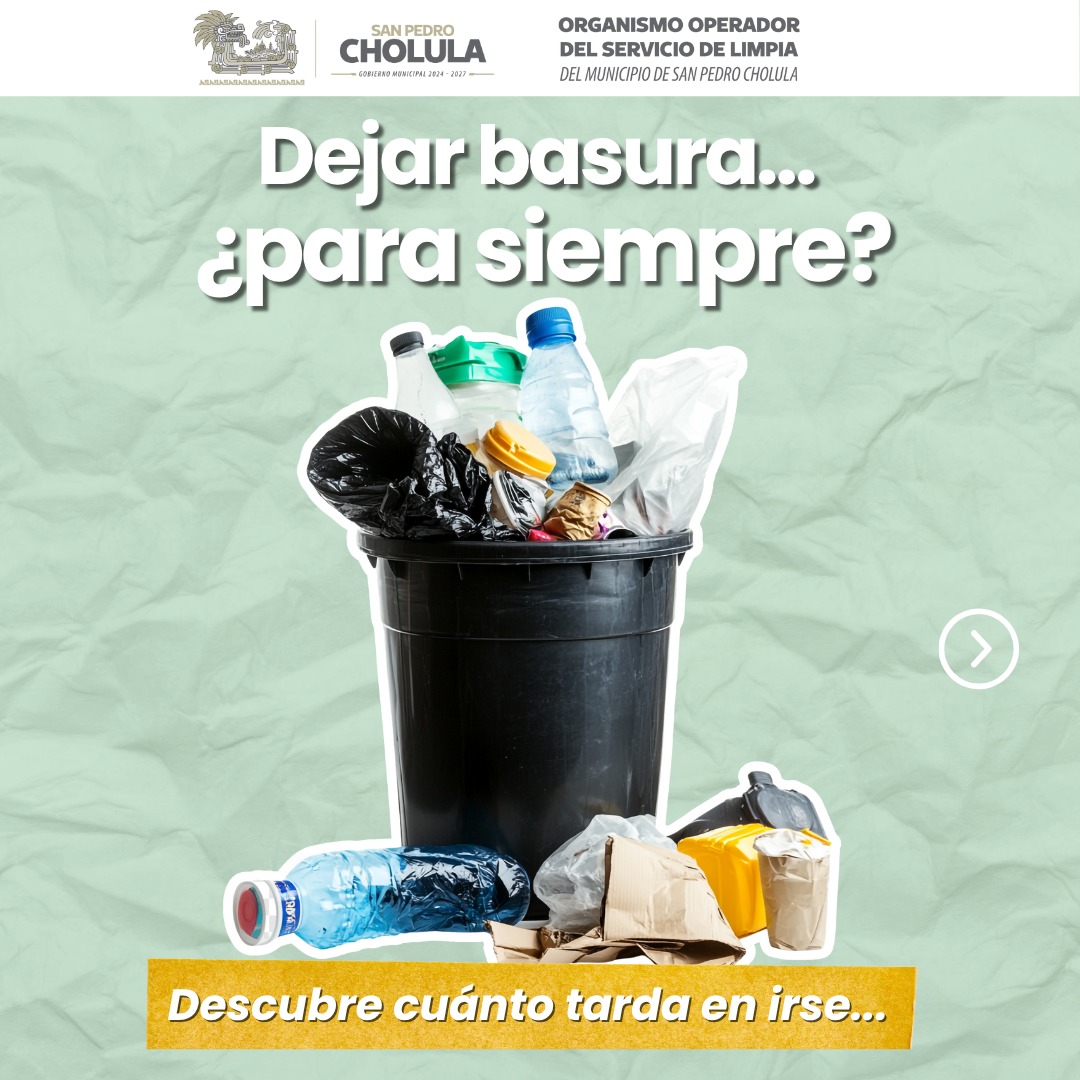 Exhorta San Pedro Cholula a concientizar sobre el manejo de desechos sólidos