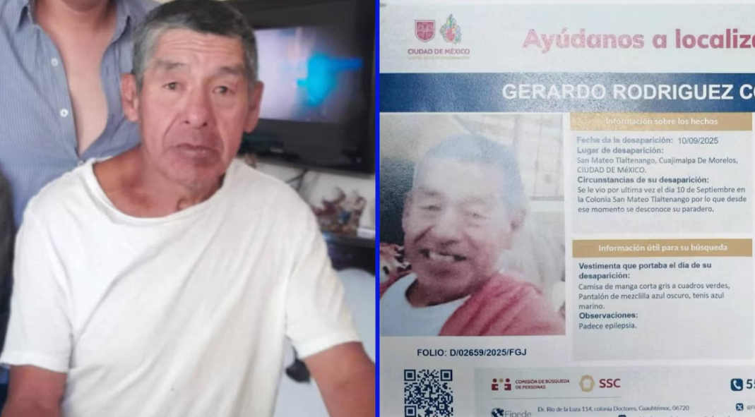 Urgente búsqueda de Gerardo Rodríguez, desaparecido en Cuajimalpa CDMX
