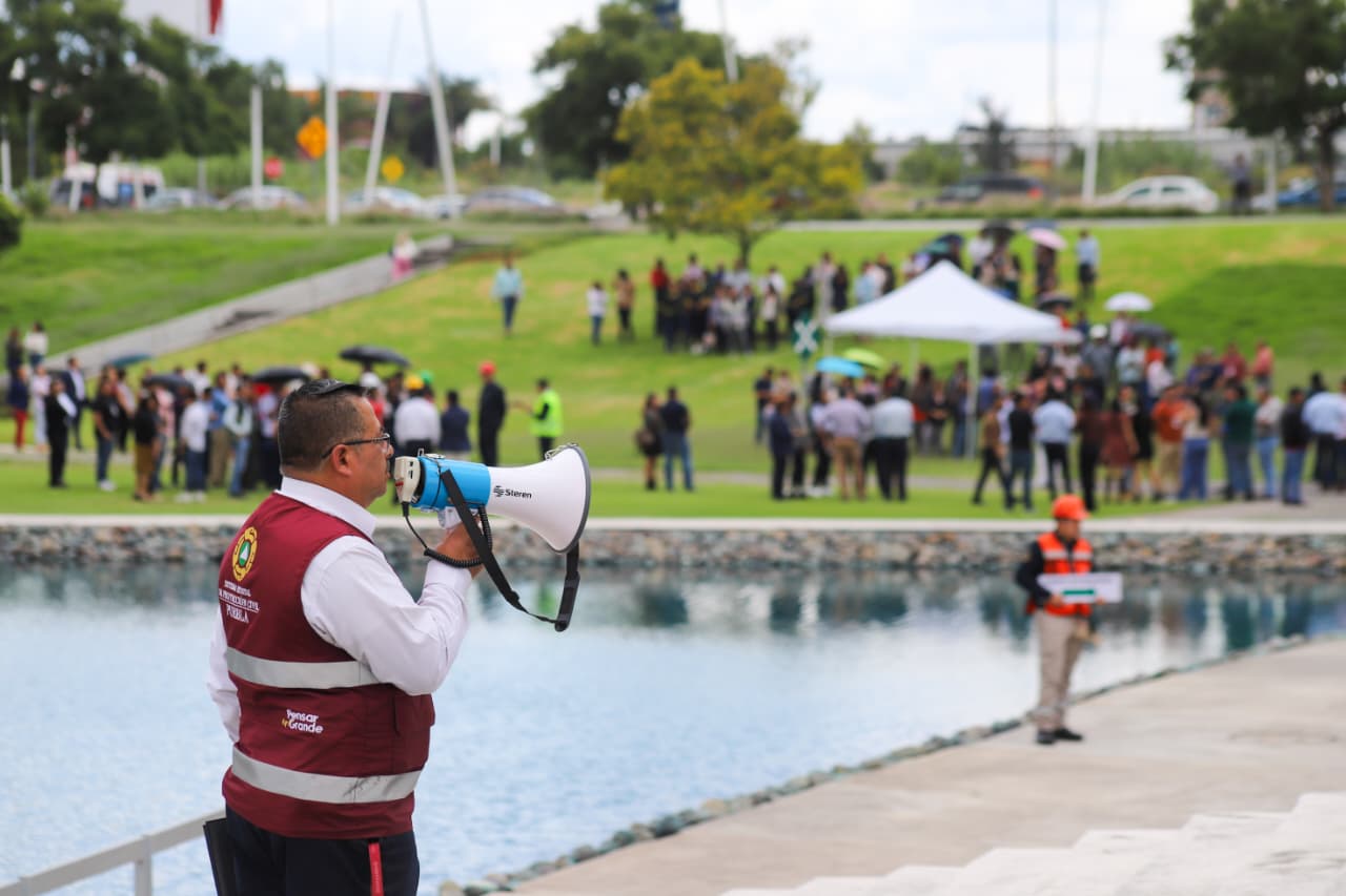 PC estatal realiza ensayo previo al Simulacro Nacional 2025 en Puebla