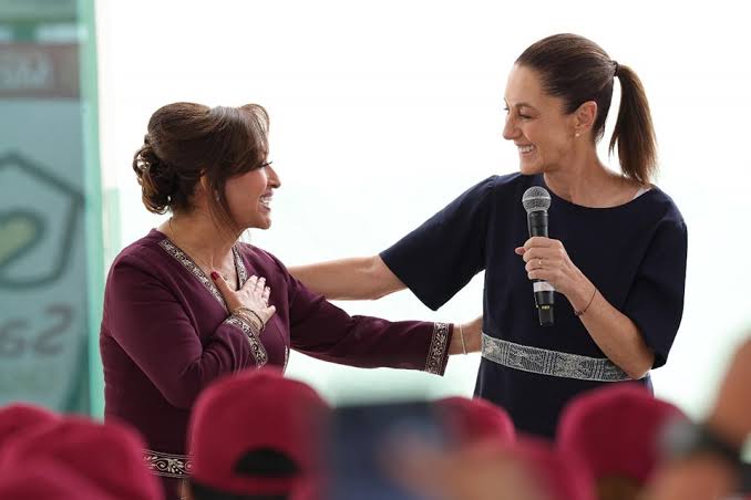 Lorena Cuéllar felicita a Sheinbaum y destaca avances de su primer año