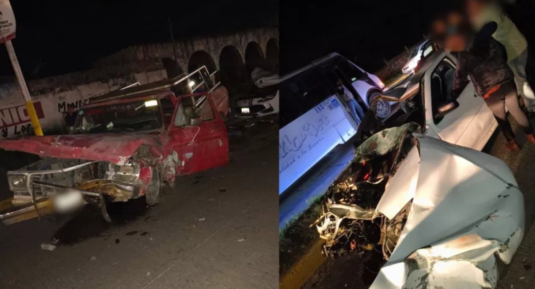 Accidente múltiple en Amozoc