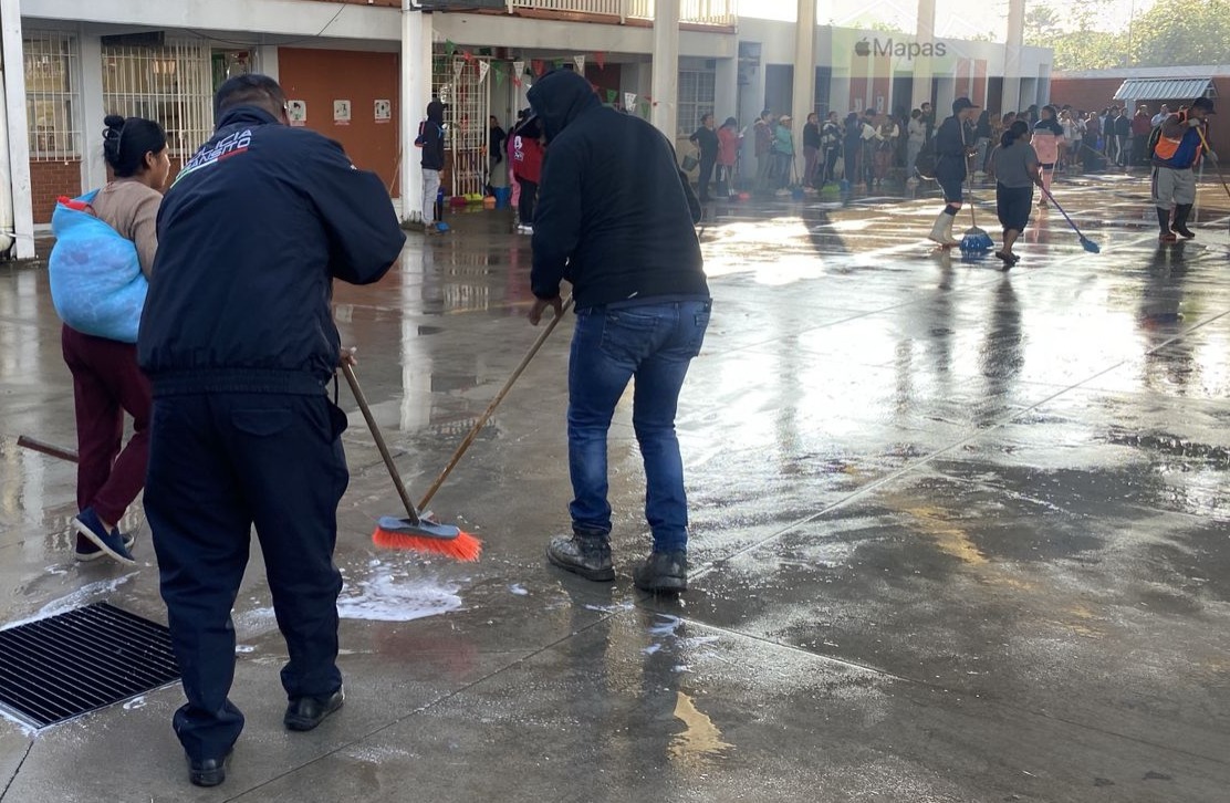 policia apoyan limpieza coronango 3