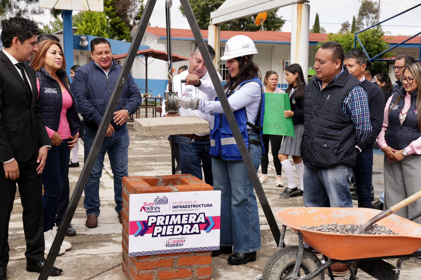 Continúa Lupita Cuautle con mejora de la infraestructura en San Andrés Cholula