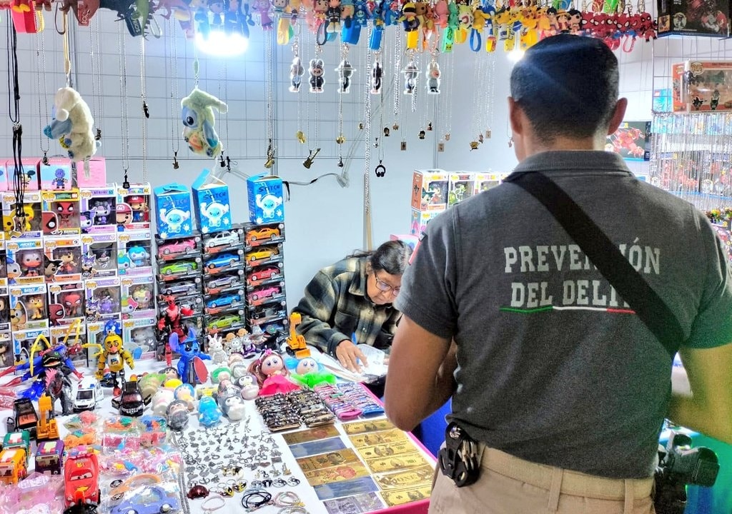 Refuerzan seguridad en Feria de San Pedro Cholula con participación activa de comerciantes