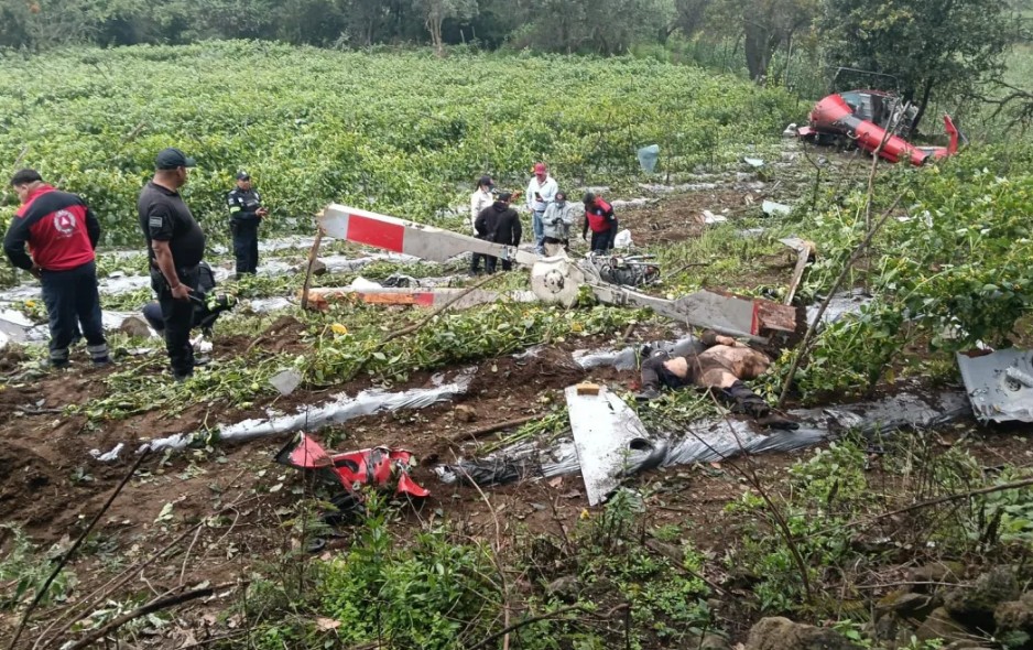 Desplome del helicóptero en Edomex