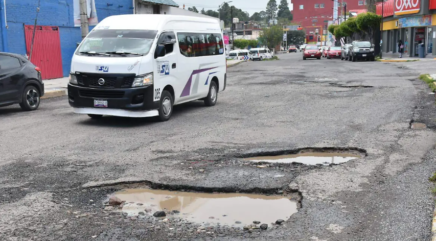 Lluvias evidencian graves baches en Tlaxcala: calles y avenidas en riesgo