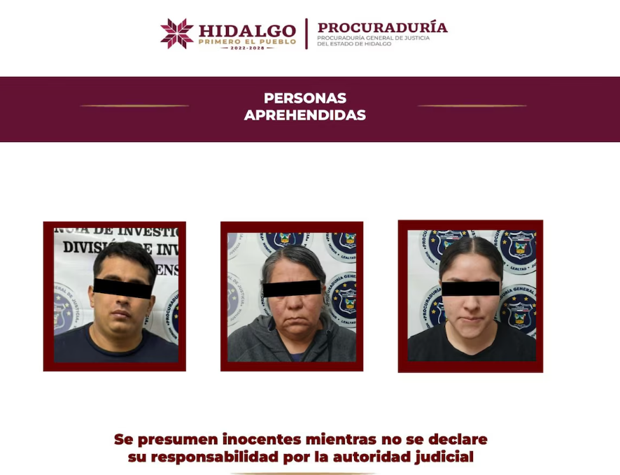 Cae en Pachuca esposa e hija de ‘El Ojos’, líderes del Cártel de Tláhuac