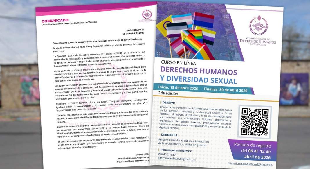 Tlaxcala impulsa cursos gratuitos en línea sobre derechos humanos y diversidad