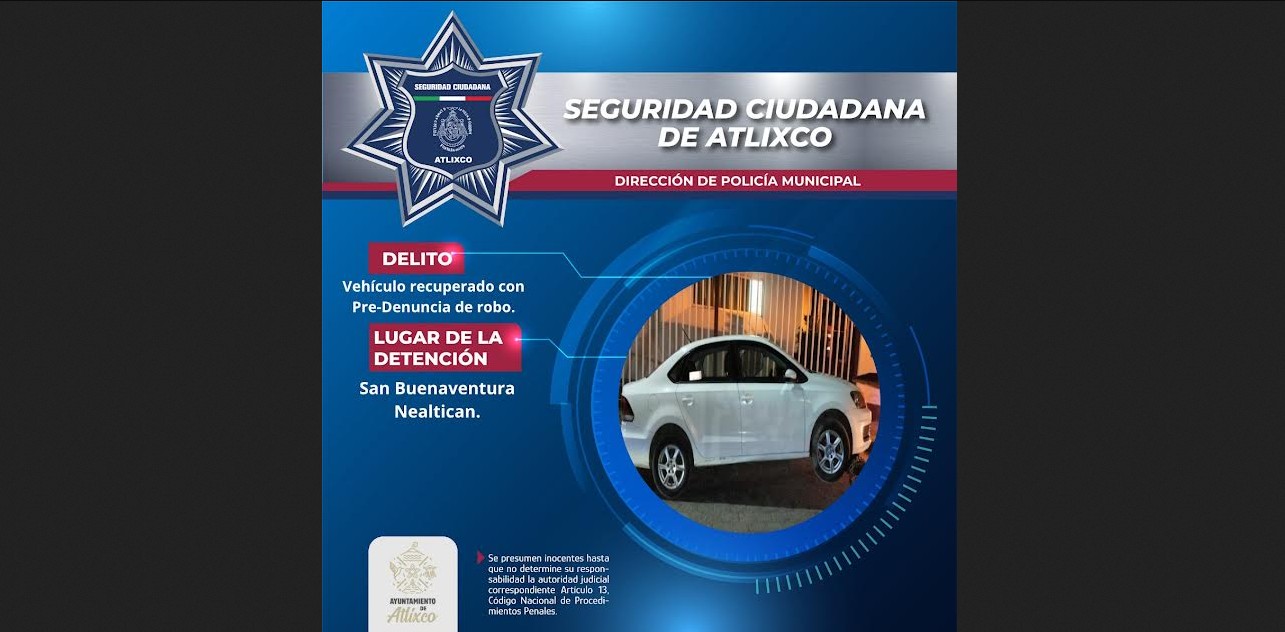 Reacción rápida fortalece la seguridad en Atlixco