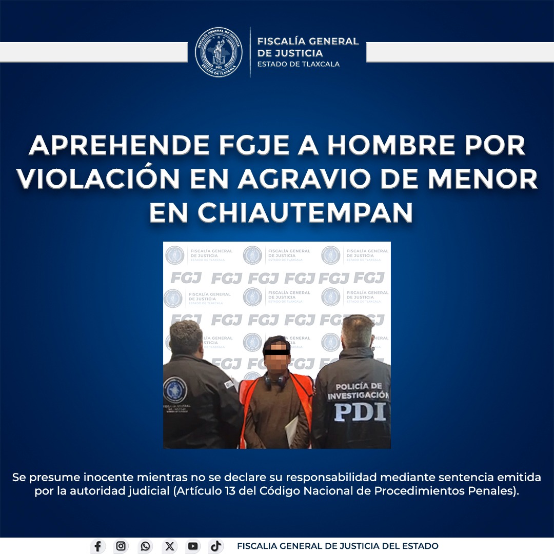 Capturan en CDMX a hombre buscado en Tlaxcala por grave caso contra menor