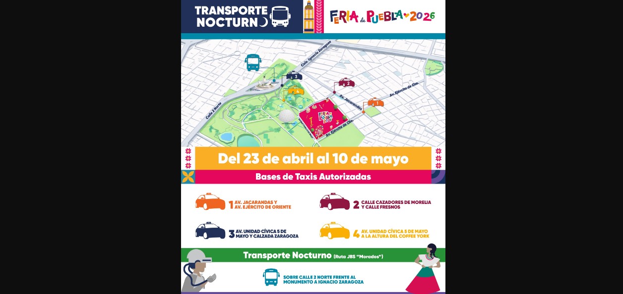 Nuevo plan de movilidad para la Feria de Puebla 2026