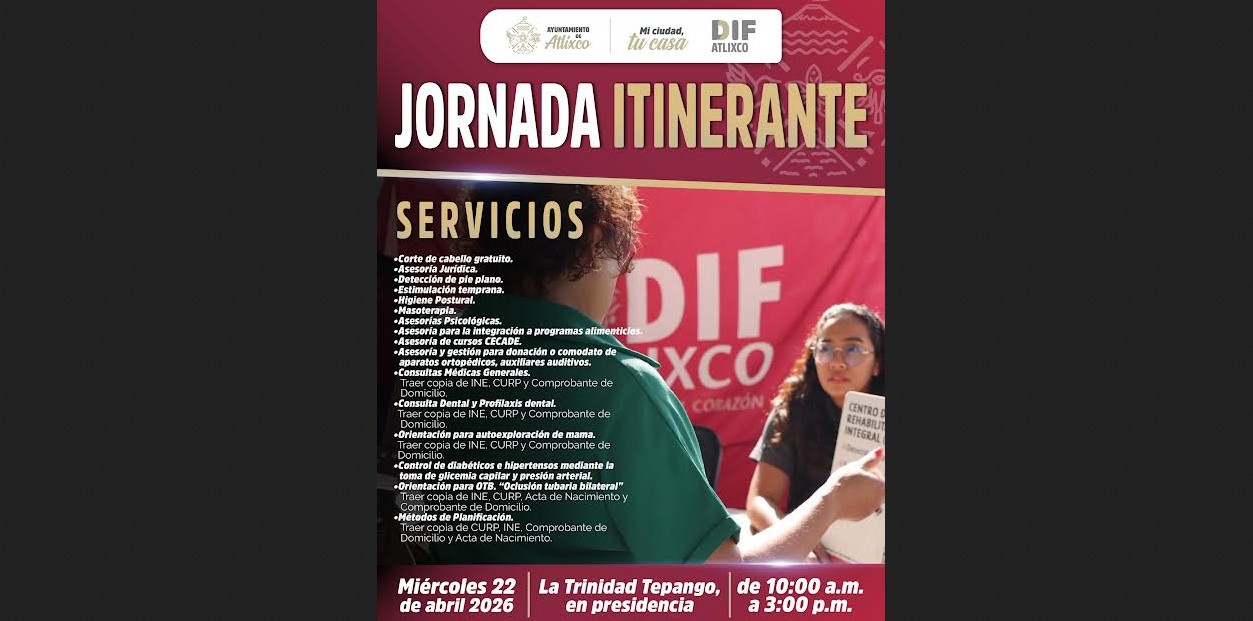 La Trinidad Tepango recibirá servicios sin costo para apoyar a cientos de familias