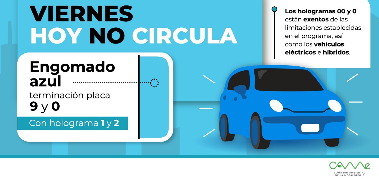 No hay Doble Hoy No Circula este viernes: así aplica la restricción