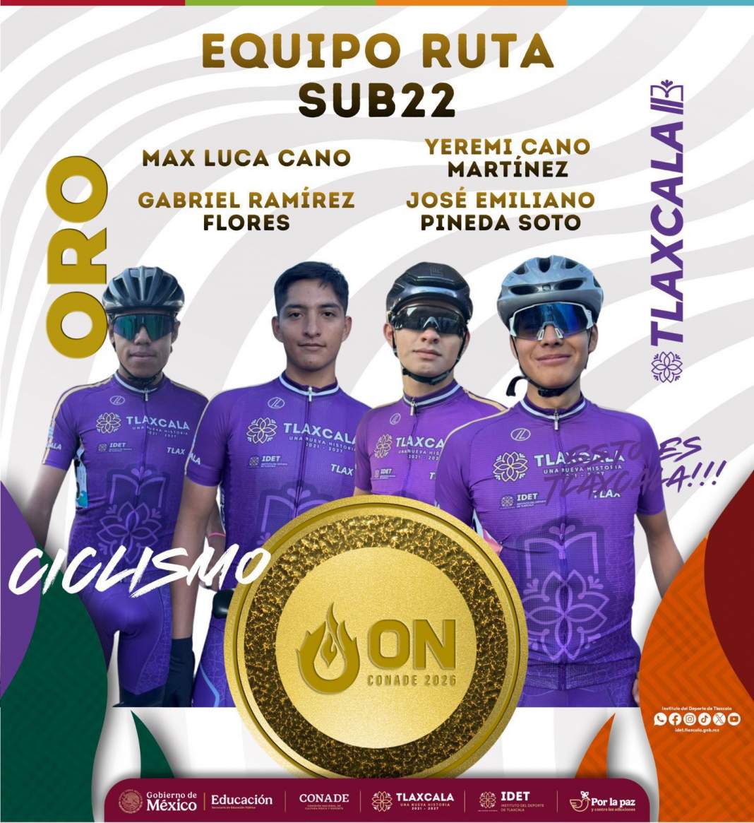 Tlaxcala brilla con oro en ciclismo y suma medallas en la Olimpiada Nacional Conade 2026