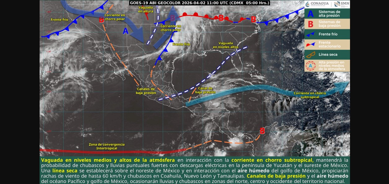 Qué está pasando con el clima hoy en México