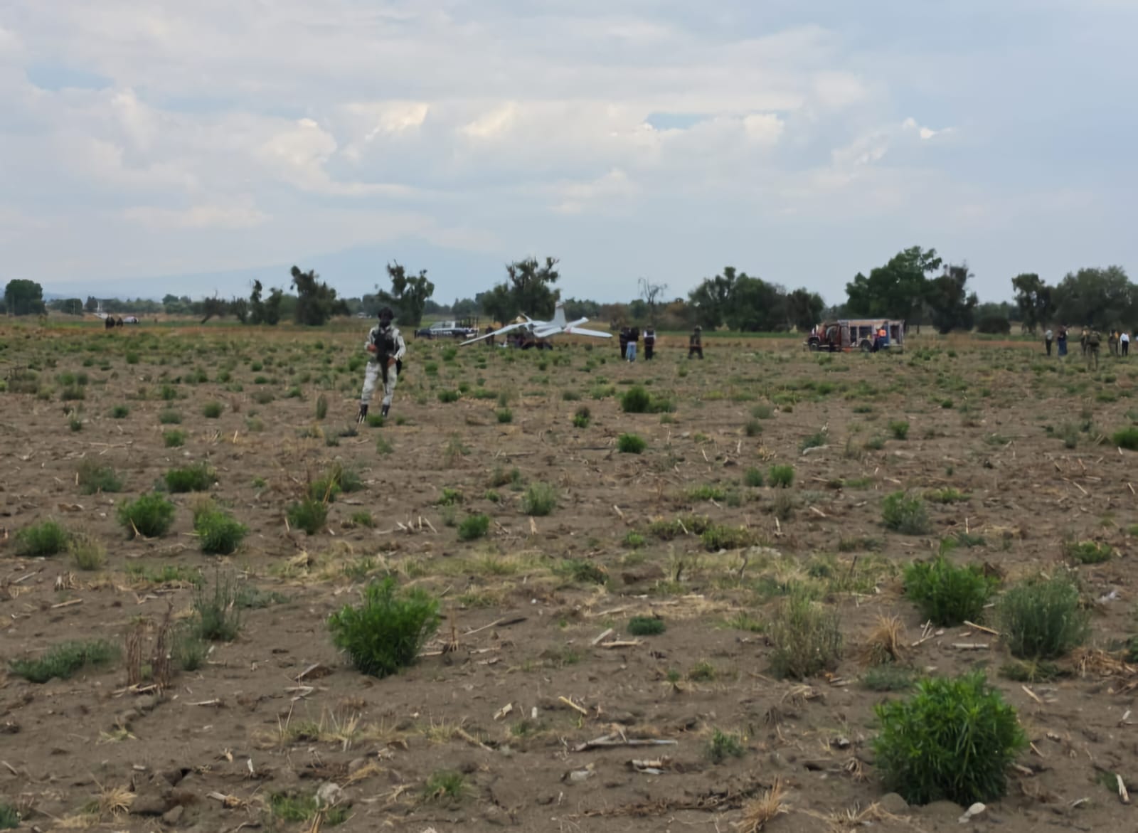 Avionazo en Huejotzingo deja cuatro personas fallecidas 