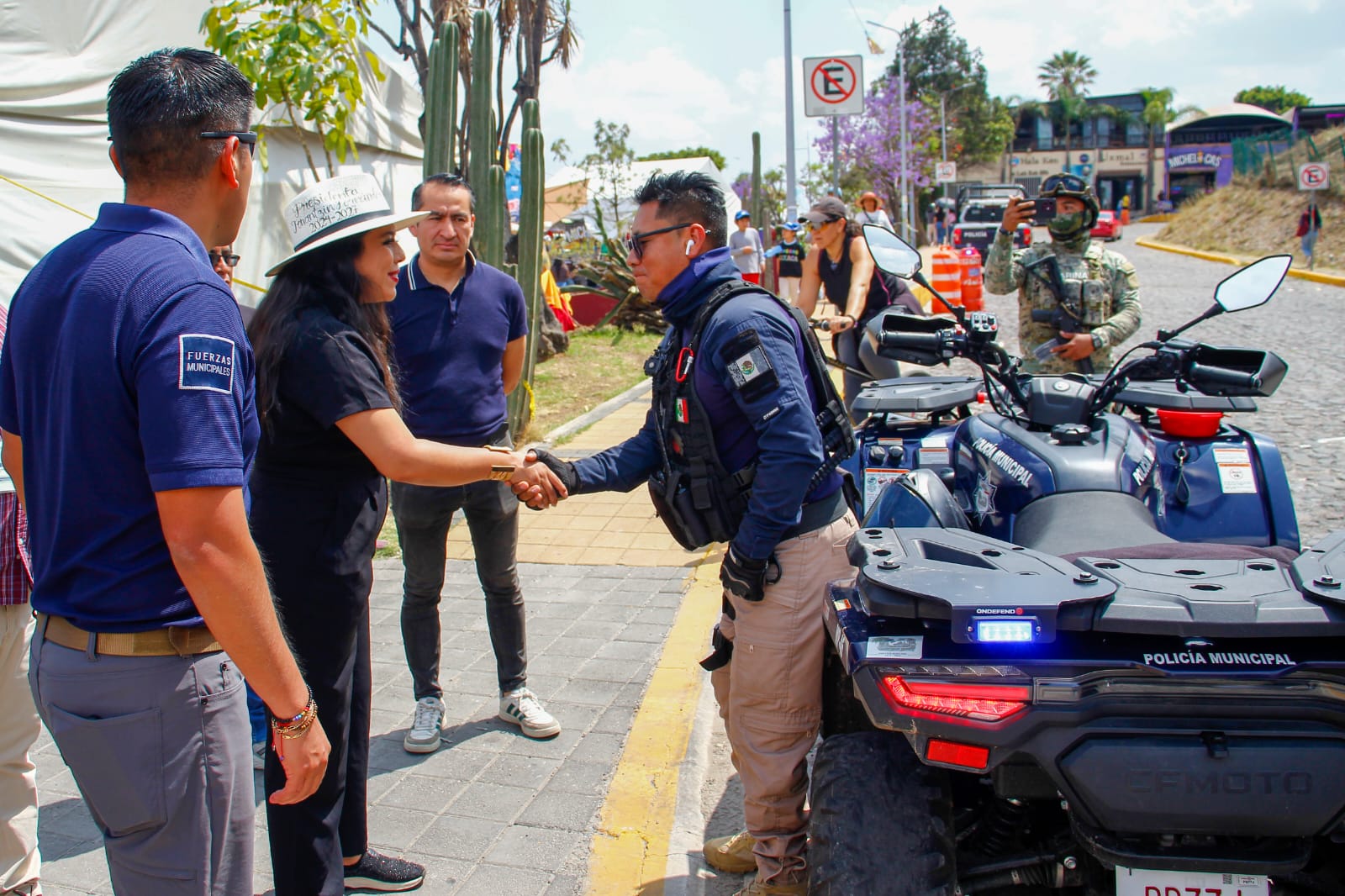Tonantzin Fernández encabeza acciones de vigilancia para garantizar saldo blanco en Cholula