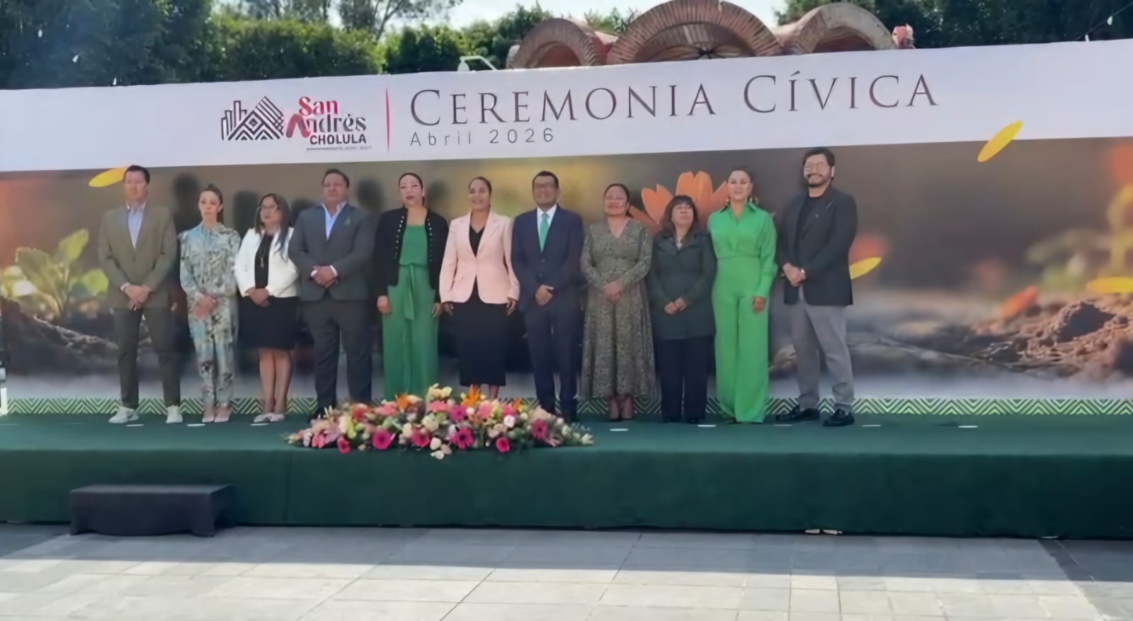 Medio ambiente y servicio público centran mensaje en acto cívico de San Andrés Cholula