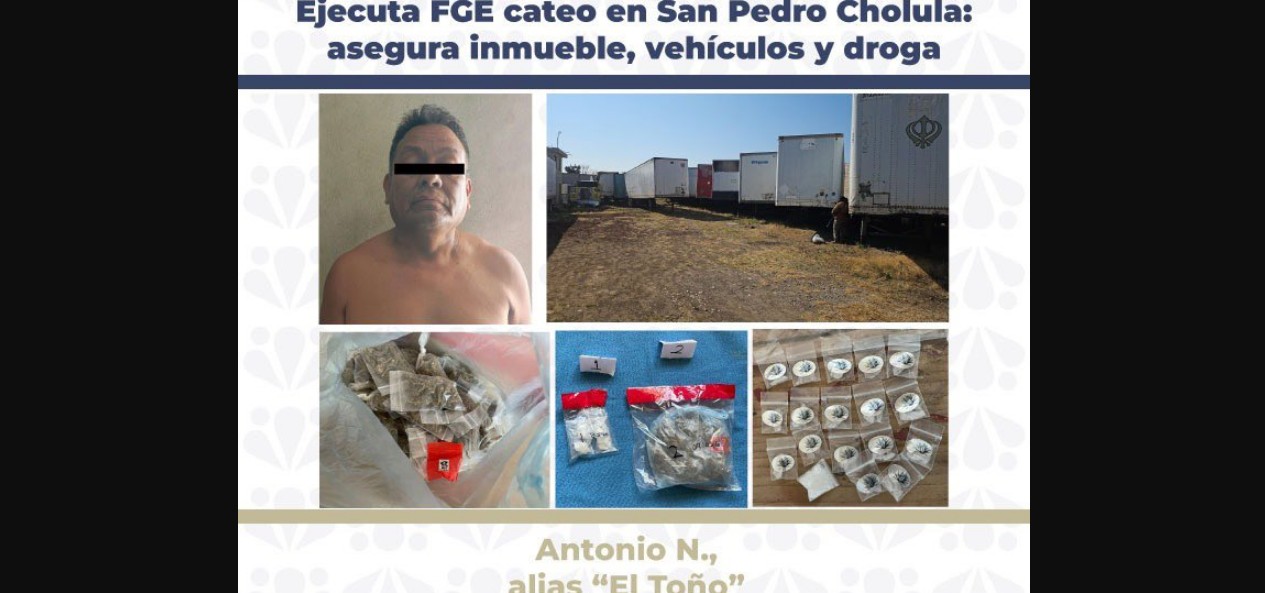 Operativo en Cholula deja importantes aseguramientos