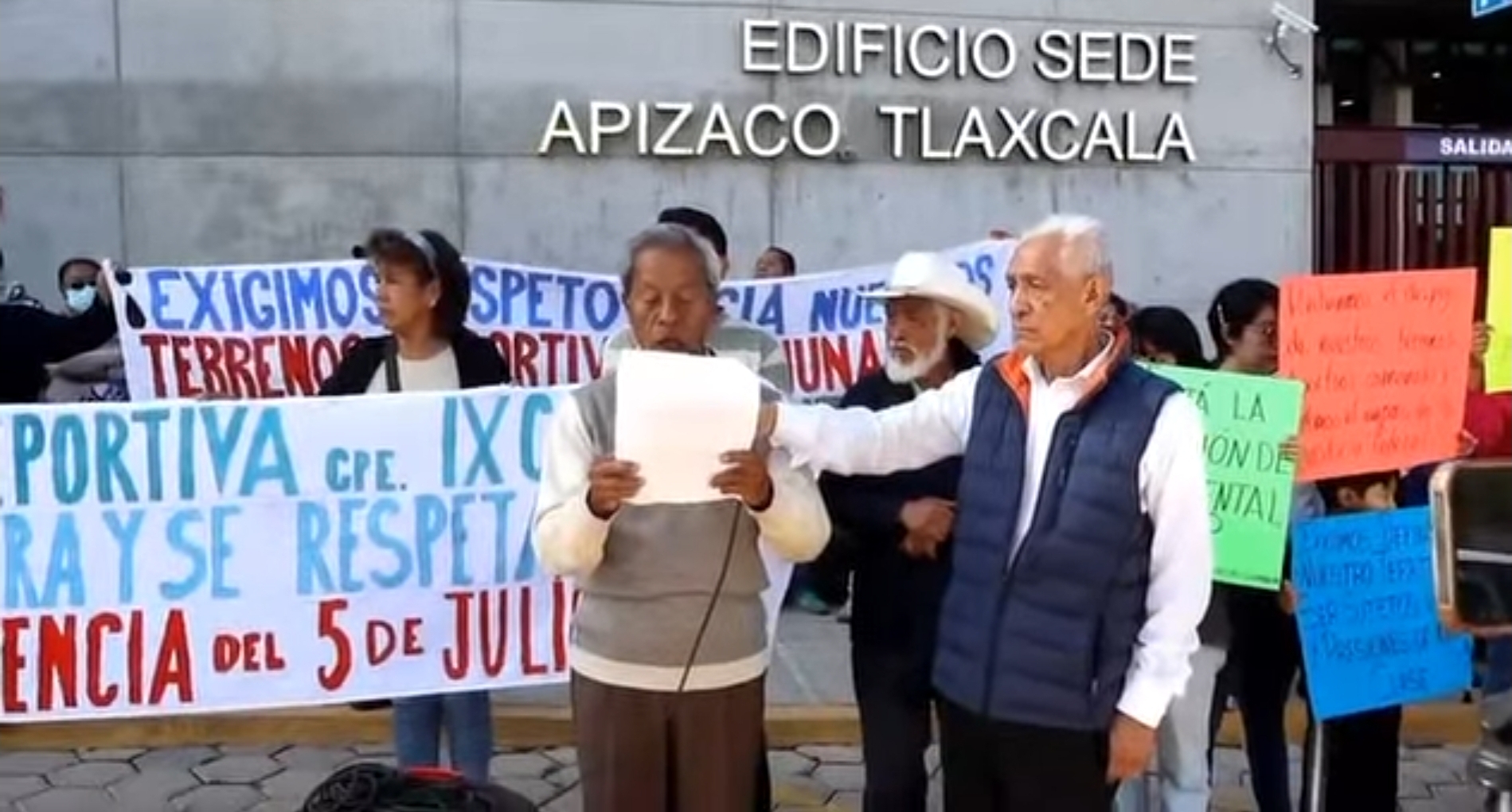 Pobladores de Guadalupe Ixcotla exigen a Poder Judicial suspensión definitiva a obra del IMSS