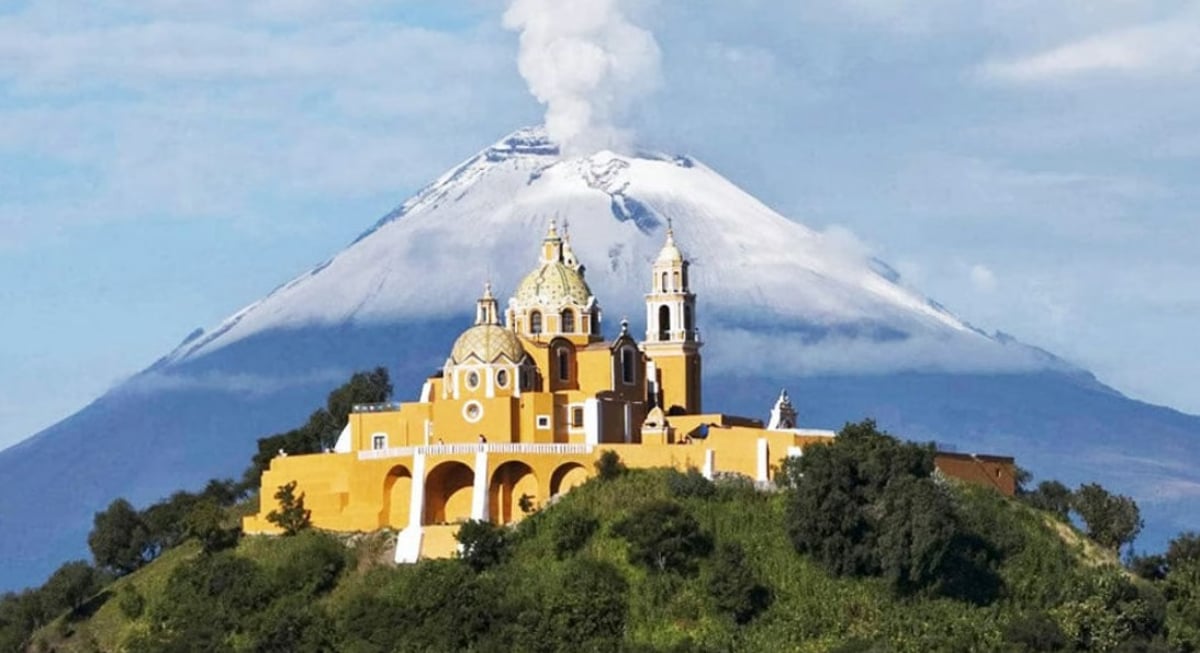 Clima de Puebla con cielo nublado