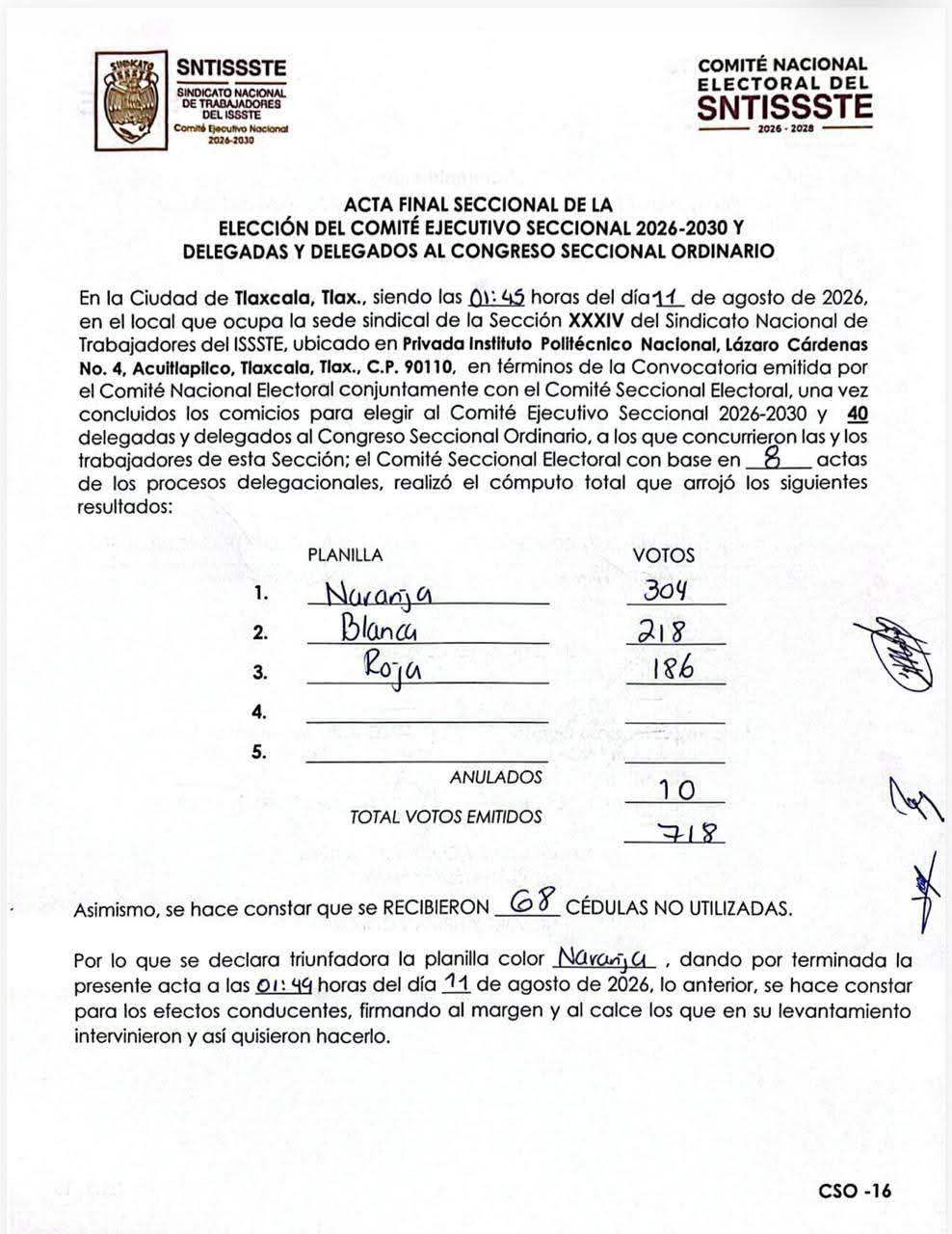 Arturo Martínez Méndez asumirá la dirigencia de la Sección 34 del SNTISSSTE en Tlaxcala