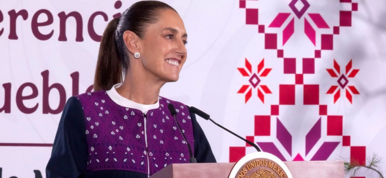 Claudia Sheinbaum durante conferencia sobre seguridad en México