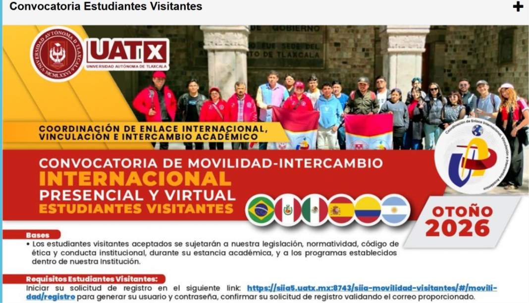 Estudiantes de la UATx durante actividades de movilidad académica