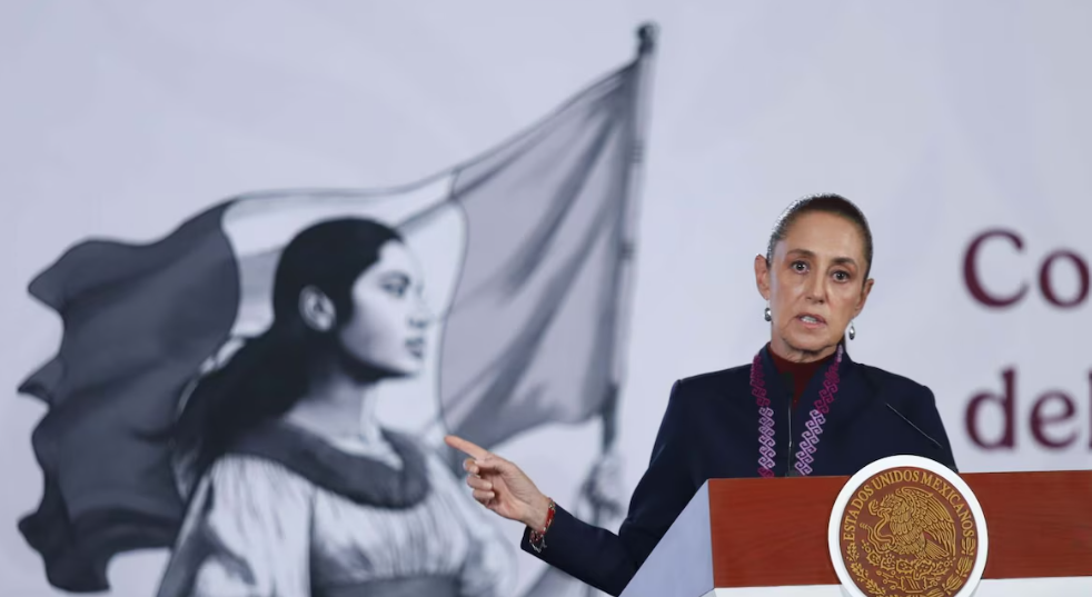 Claudia Sheinbaum durante su conferencia matutina en Palacio Nacional