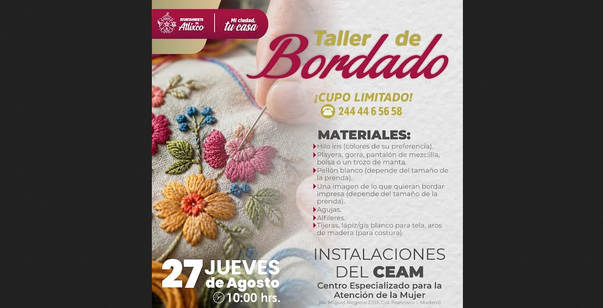 Mujeres participan en taller del CEAM de Atlixco