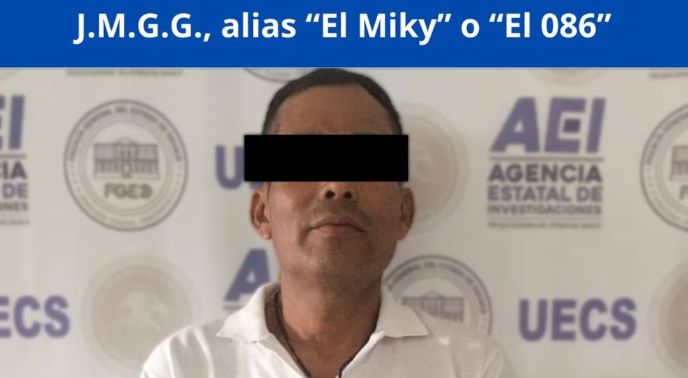 Detención de presunto operador criminal durante operativo en Oaxaca.