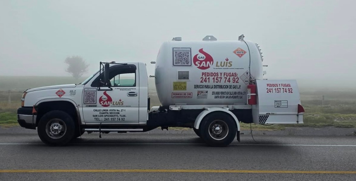 Pipa con gas LP asegurada en Palmar de Bravo