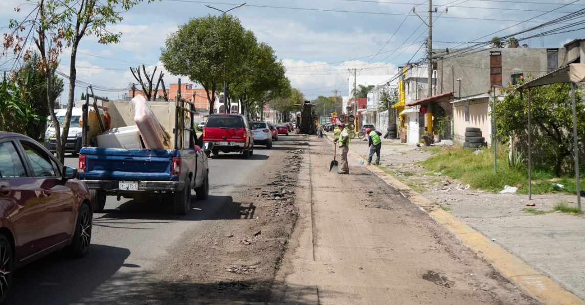 Rehabilitación de la Avenida Alfredo Toxqui en Puebla.
