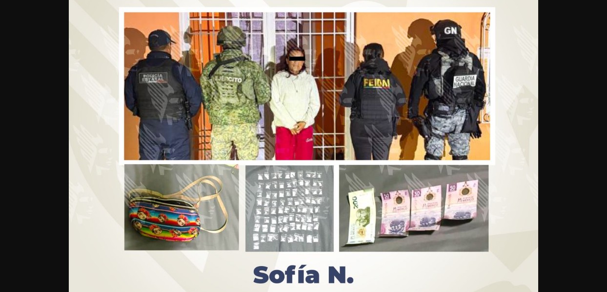Policías durante operativo contra el narcomenudeo en Huauchinango.