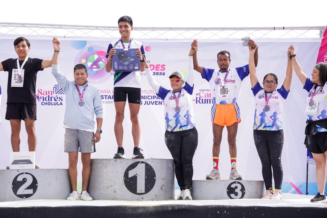 Reúne Ayuntamiento de San Andrés Cholula a más de 2 mil participantes en la carrera "Corre por las Juventudes"