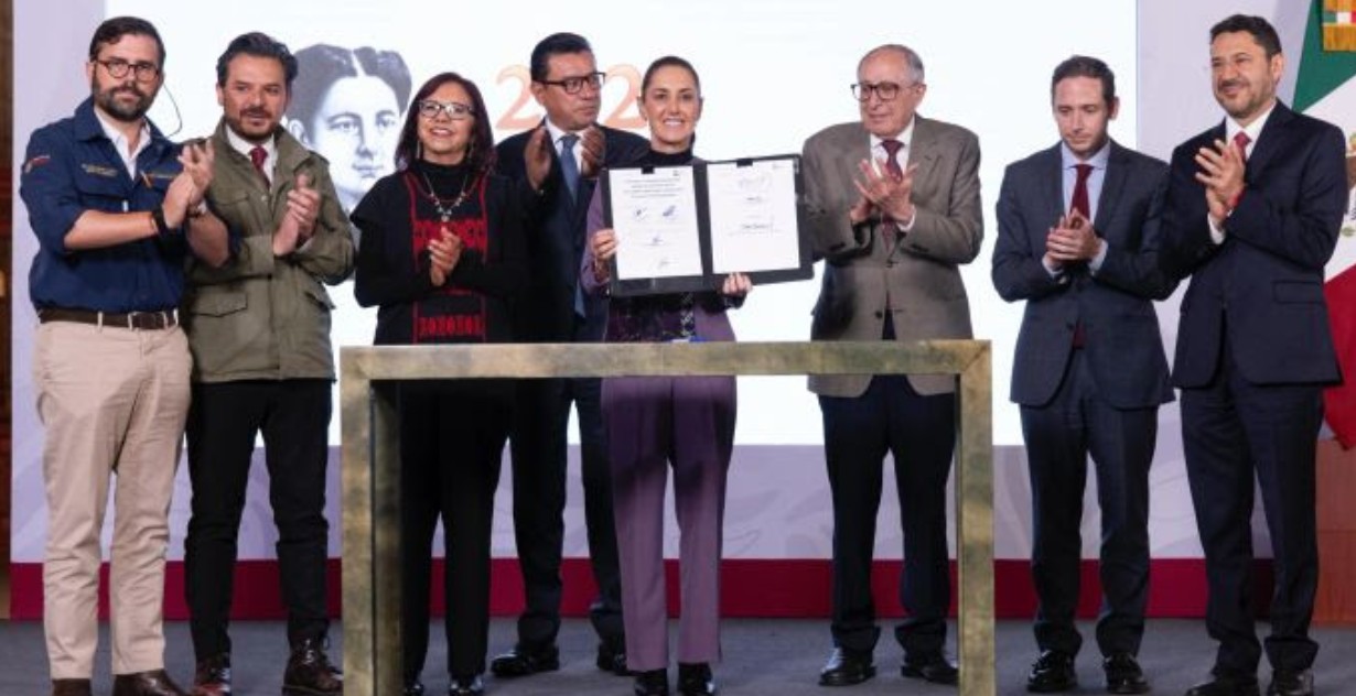 Claudia Sheinbaum durante la conferencia matutina.