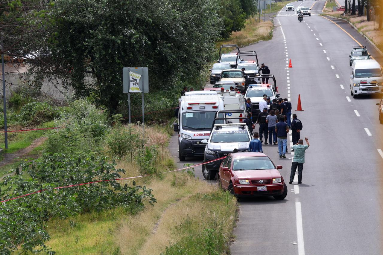 Motocicleta involucrada en accidente vial en Tlaxcala