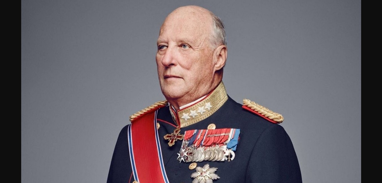Rey Harald V de Noruega durante un acto oficial.