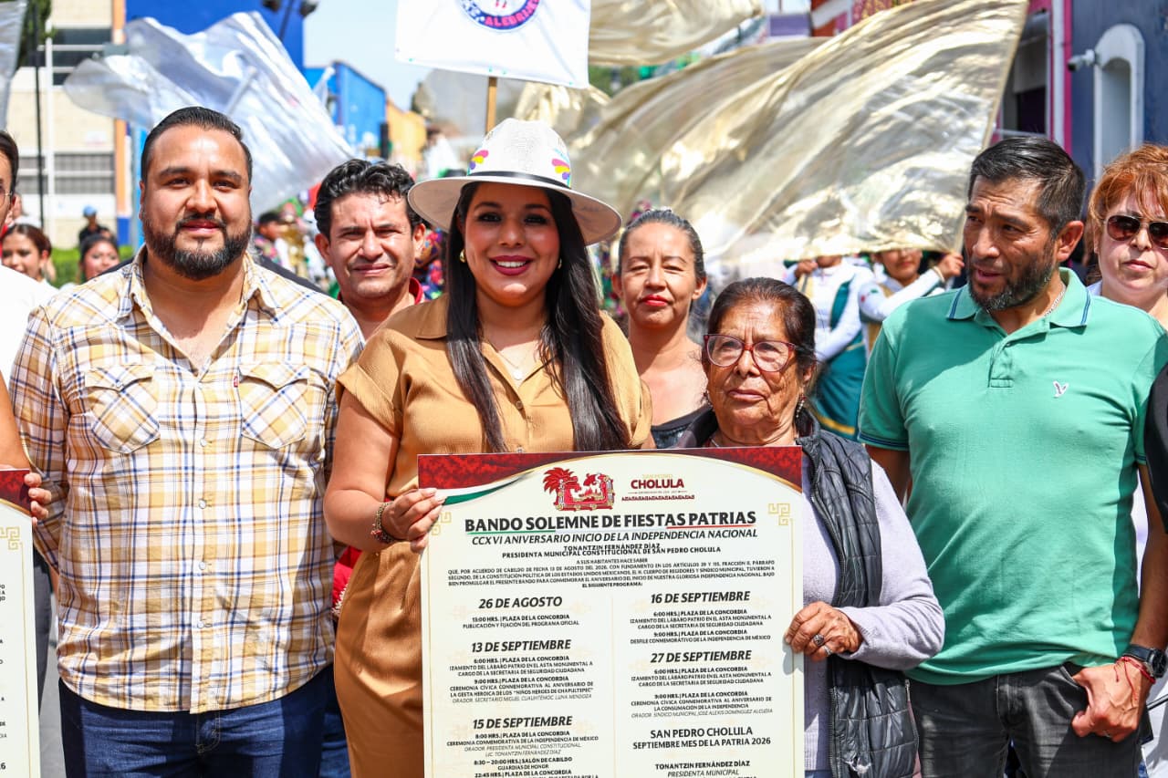Con Tonantzin Fernández, San Pedro Cholula se prepara para las Fiestas Patrias