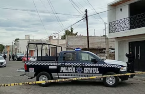 Elementos de seguridad durante un operativo en Huamantla.
